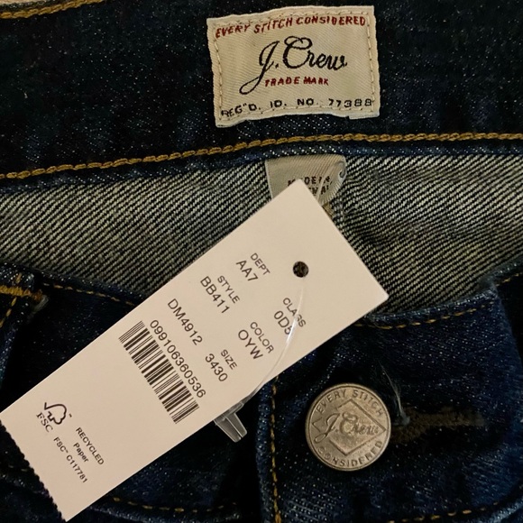 J Crew mens denim. New, never worn size 34”x30” darker indigo color - Picture 5 of 6